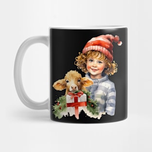 Carb with A Boy Celebrate Christmas Mug